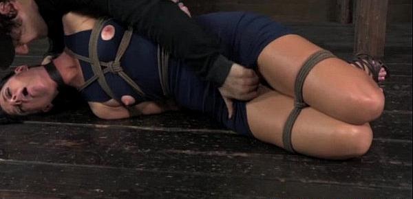  Box hogtied business subs pussy rubbed